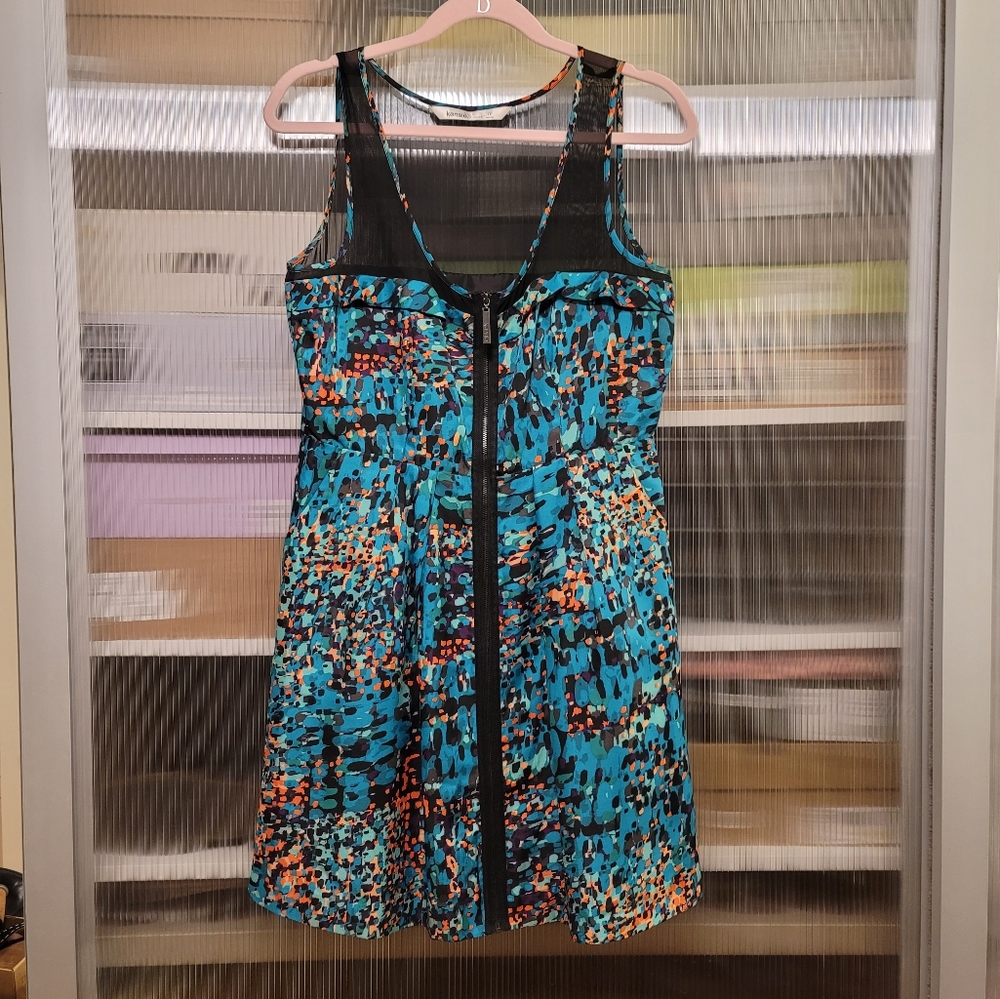 Kensie Size 10 Dress with Zipper Front and Mesh